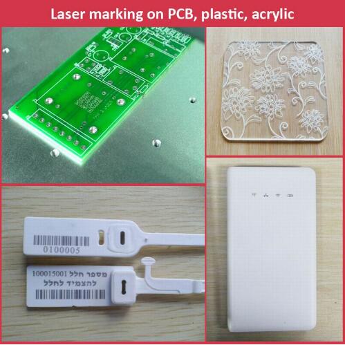 machine portative d'inscription de laser de la fibre 20W pour la matrice et le code barres en plastique de données de PVC