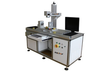 Chine Machine adaptée aux besoins du client d'inscription de laser de fibre pour la surface cylindrique et les produits ronds fournisseur